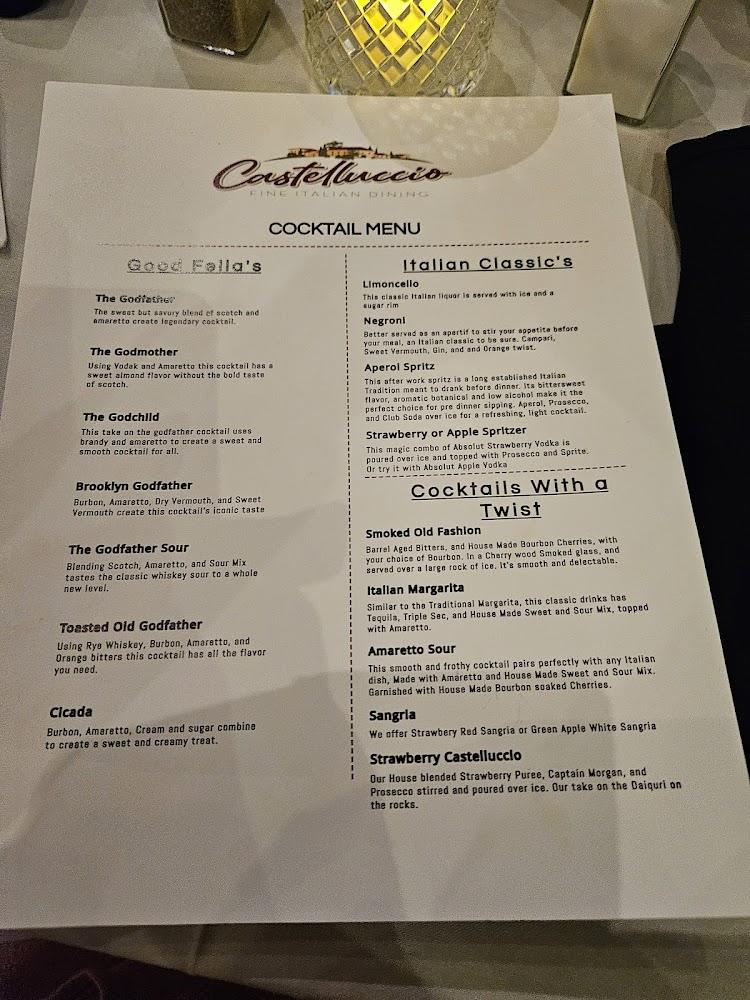 Castelluccio Fine Italian Dining Menu image 2